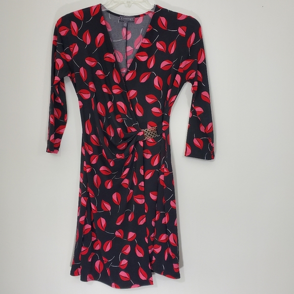 Luxology Lips Wrap Style Dress, Size PM - Picture 1 of 10